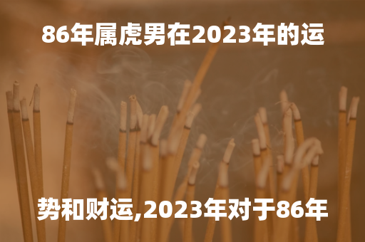 86年属虎男在2024年的运势和财运,2024年对于86年属虎男的运势平稳