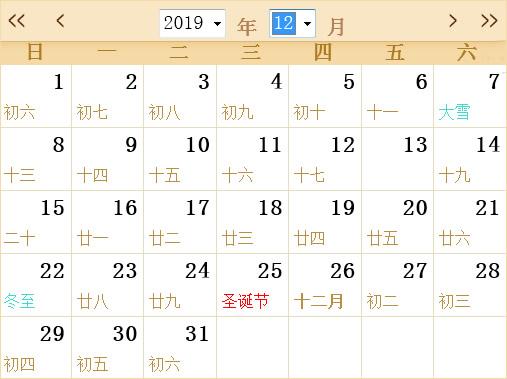 农历每日属相查询