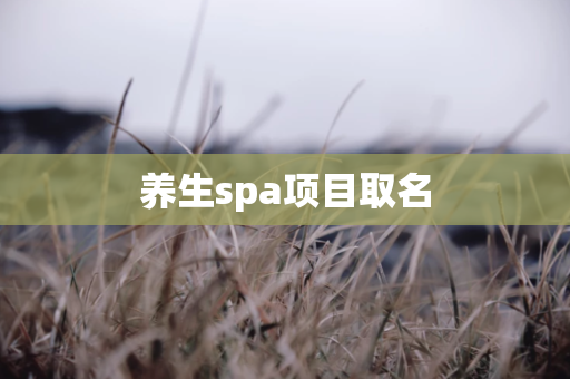 养生spa项目取名 ，养生spa取什么名字好听