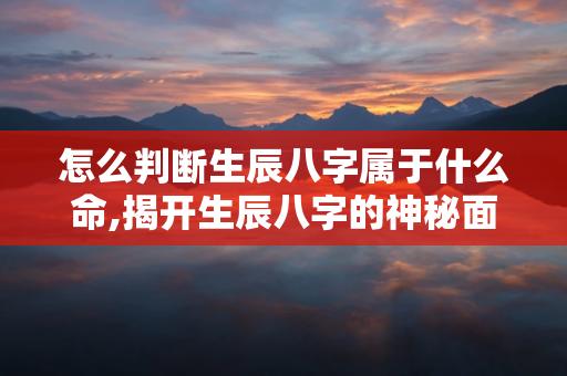 怎么判断生辰八字属于什么命,揭开生辰八字的神秘面纱