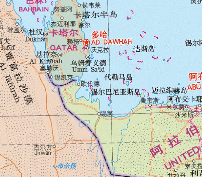 卡塔尔地理位置图片